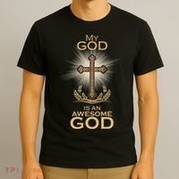 My God Is An Awesome God Vintage Cross T-Shirt thumb 3