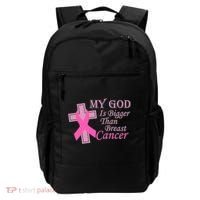 My God Is Bigger Than Breast Cancer Backpack thumb 0