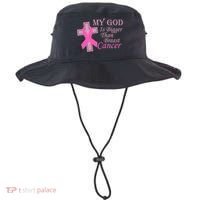 My God Is Bigger Than Breast Cancer Bucket Hat thumb 0