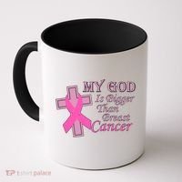 My God Is Bigger Than Breast Cancer Coffee Mug thumb 0