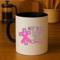 My God Is Bigger Than Breast Cancer Coffee Mug thumb 4