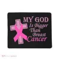 My God Is Bigger Than Breast Cancer Mousepad thumb 0