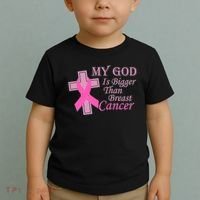 My God Is Bigger Than Breast Cancer Toddler T-Shirt thumb 2