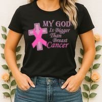 My God Is Bigger Than Breast Cancer Women's T-Shirt thumb 2