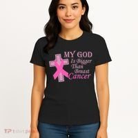 My God Is Bigger Than Breast Cancer Women's T-Shirt thumb 4