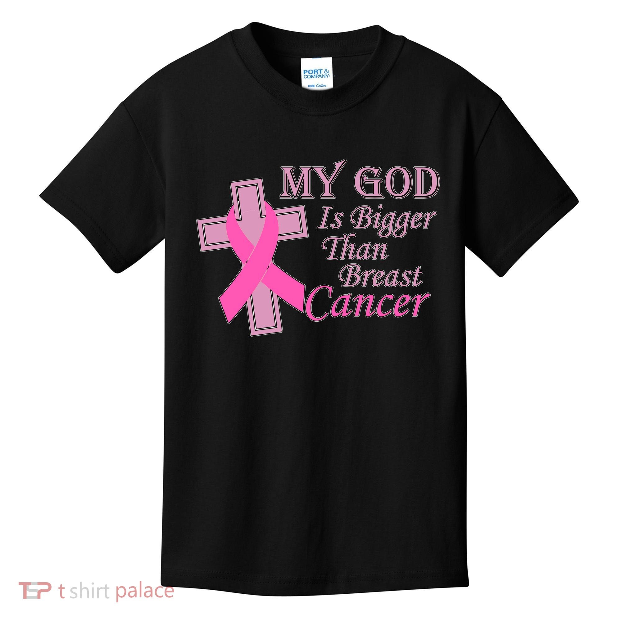 My God Is Bigger Than Breast Cancer Kids T-Shirt