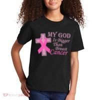 My God Is Bigger Than Breast Cancer Kids T-Shirt thumb 2