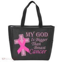 My God Is Bigger Than Breast Cancer Tote Bag thumb 0