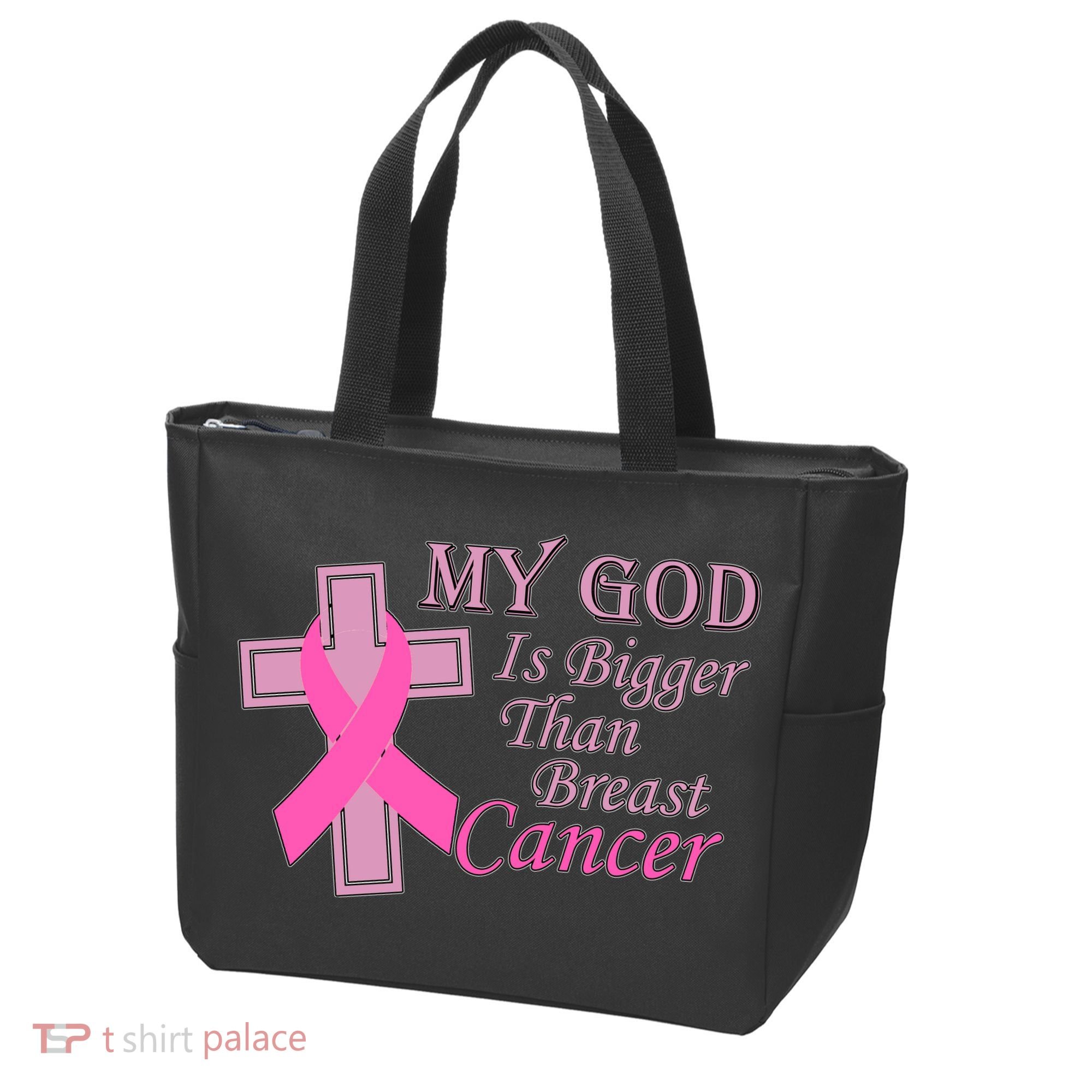 My God Is Bigger Than Breast Cancer Tote Bag