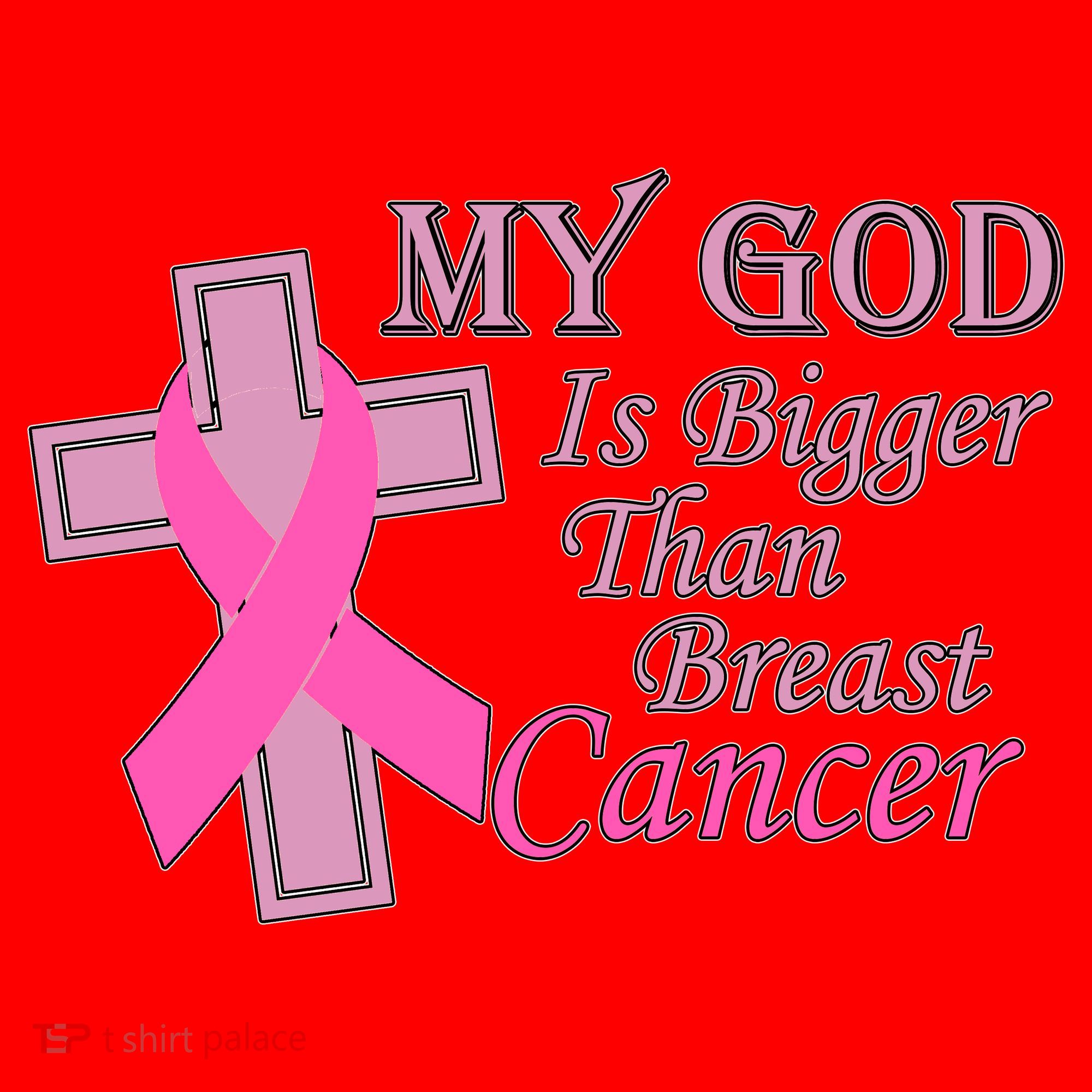My God Is Bigger Than Breast Cancer Santa Hat
