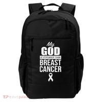 My God Is Stronger Than Breast Cancer Backpack thumb 0