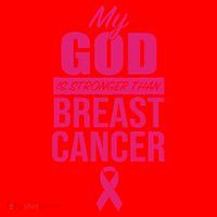 My God Is Stronger Than Breast Cancer Santa Hat thumb 1