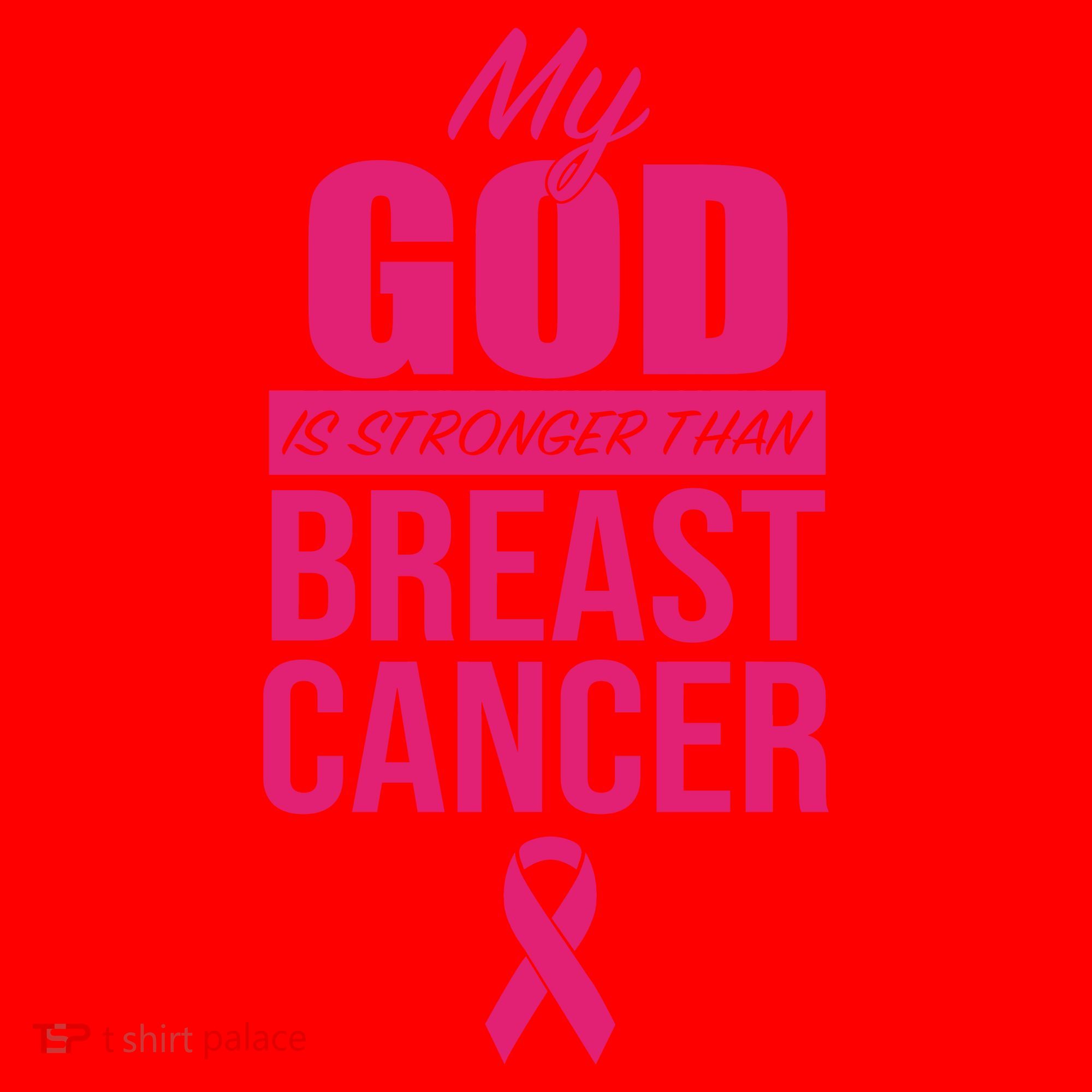 My God Is Stronger Than Breast Cancer Santa Hat