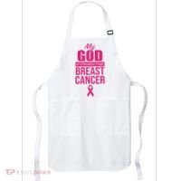 My God Is Stronger Than Breast Cancer Apron thumb 0