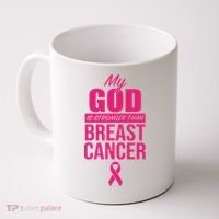 My God Is Stronger Than Breast Cancer Coffee Mug thumb 0