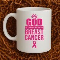 My God Is Stronger Than Breast Cancer Coffee Mug thumb 2