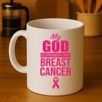 My God Is Stronger Than Breast Cancer Coffee Mug thumb 4