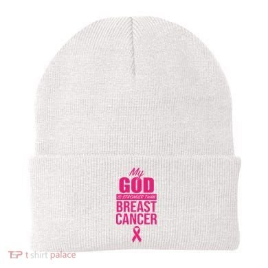 My God Is Stronger Than Breast Cancer Beanie