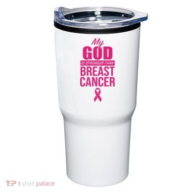 My God Is Stronger Than Breast Cancer Tumbler