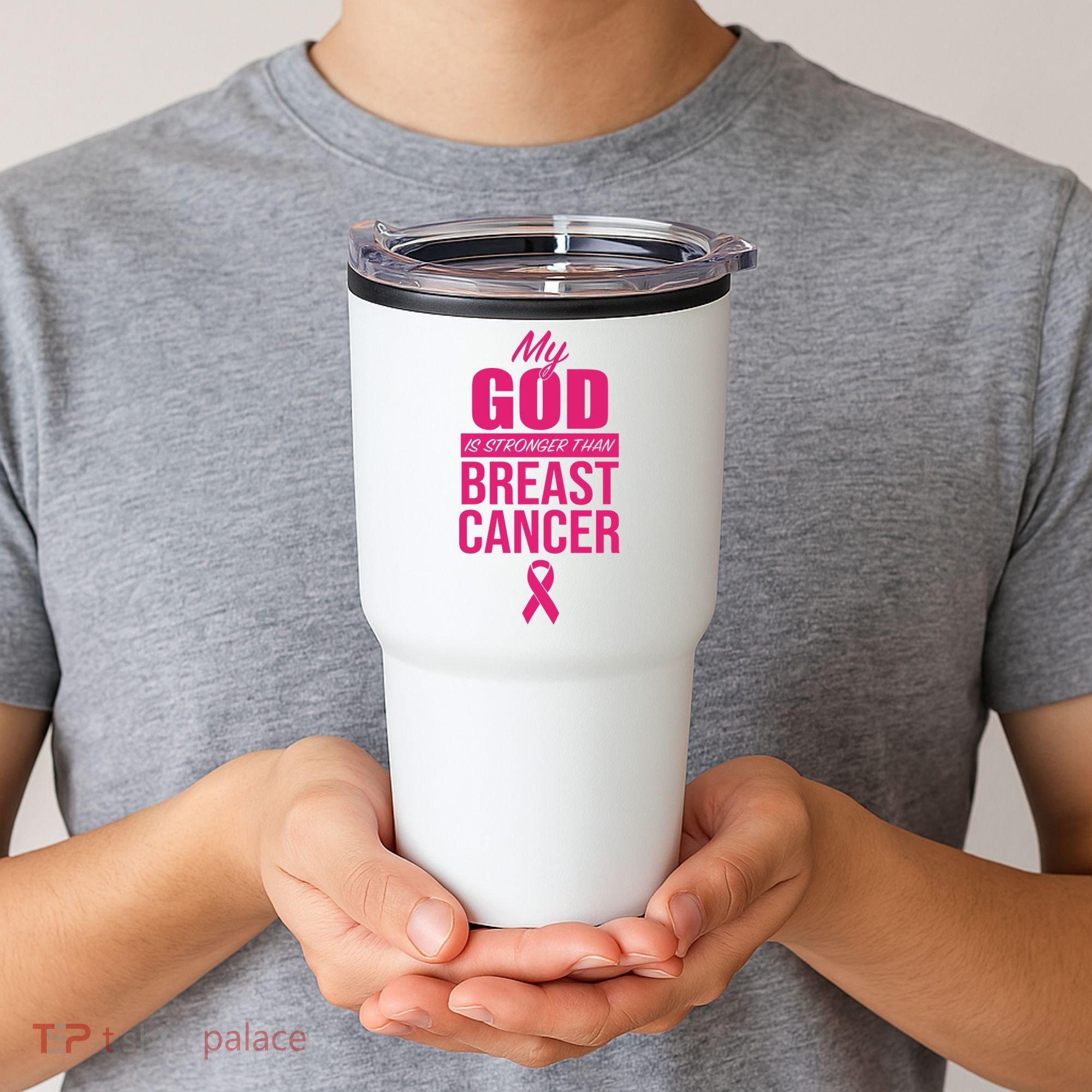 My God Is Stronger Than Breast Cancer Tumbler