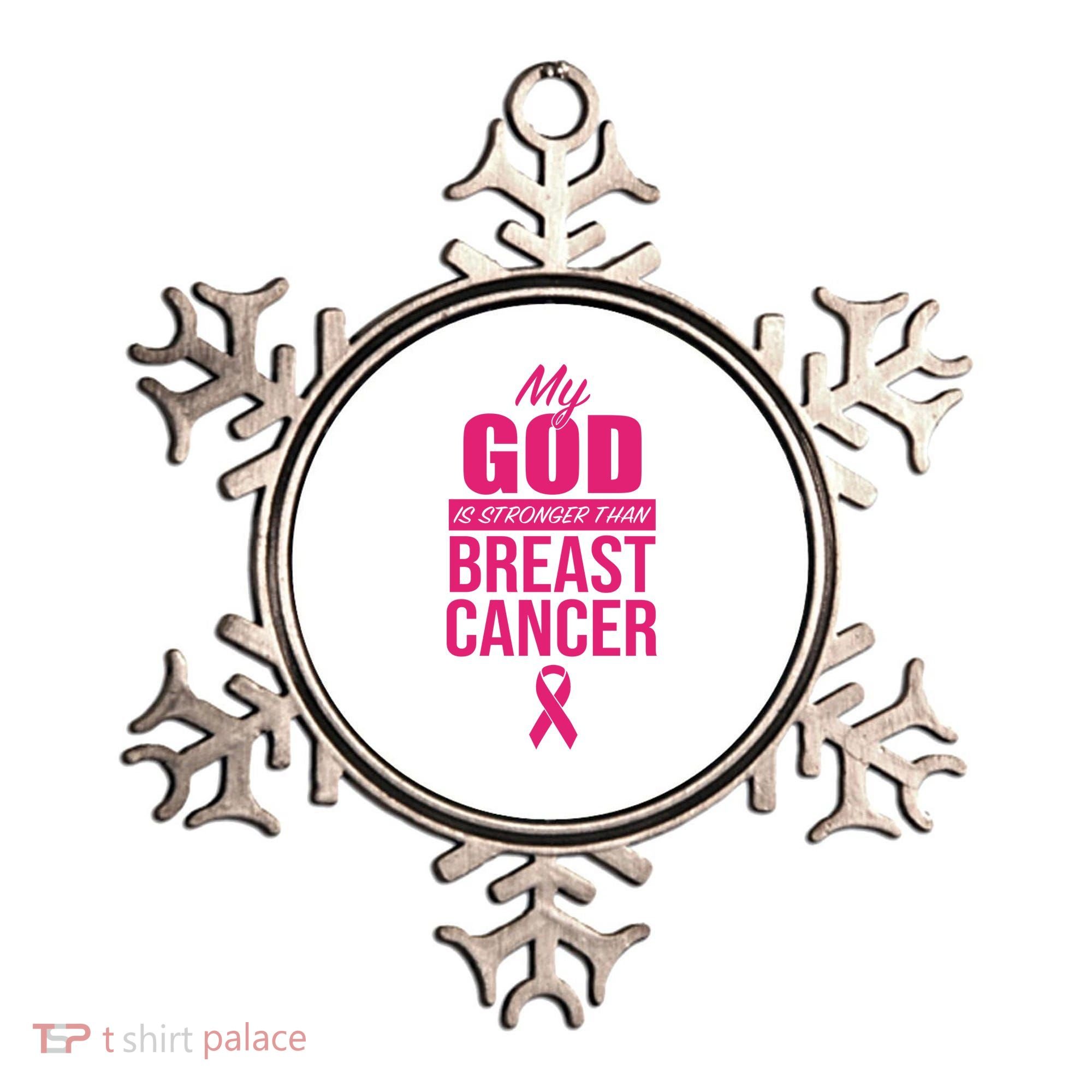 My God Is Stronger Than Breast Cancer Ornament
