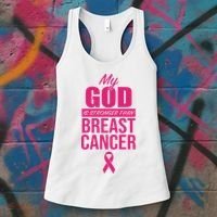 My God Is Stronger Than Breast Cancer Women's Tank Top thumb 3
