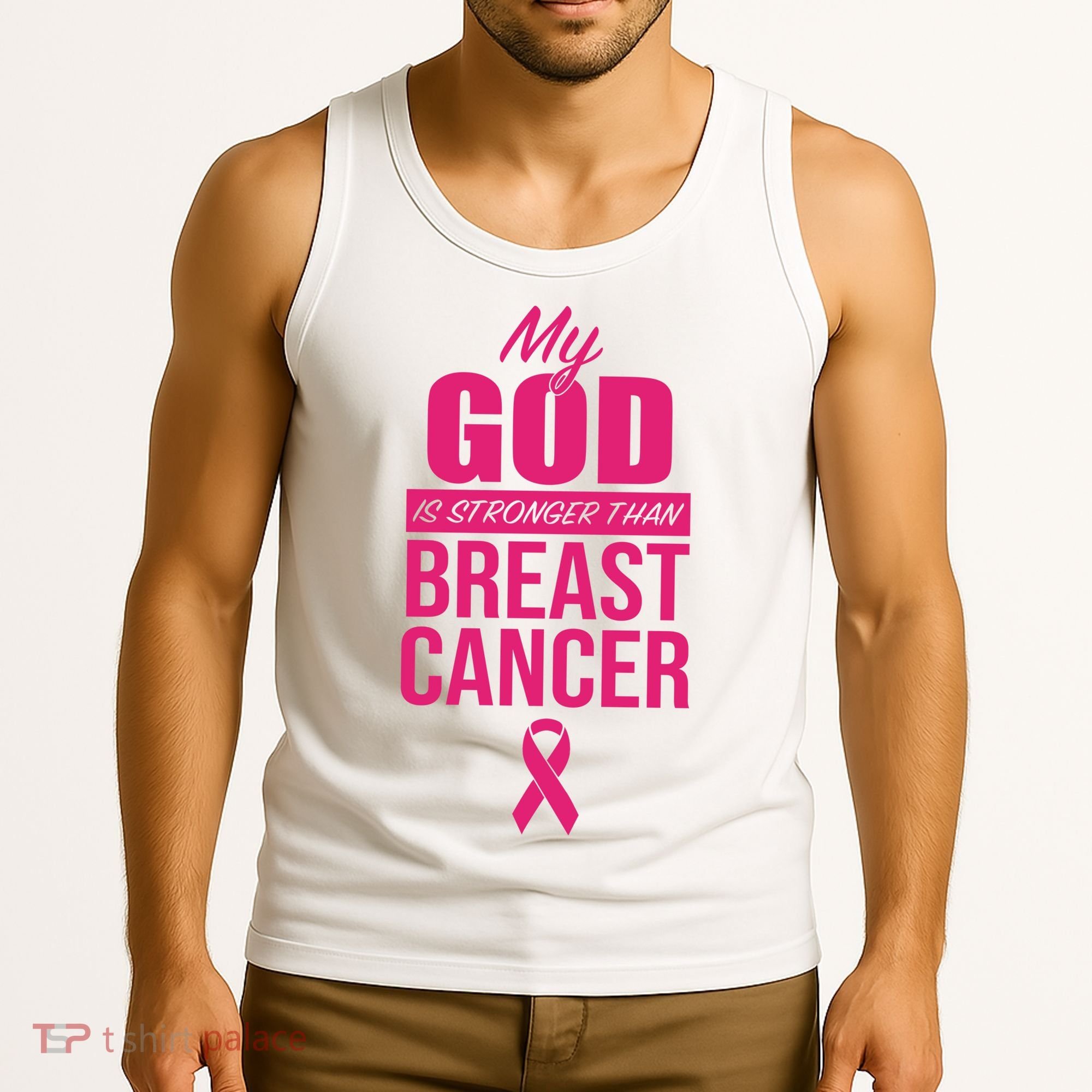 My God Is Stronger Than Breast Cancer Tank Top