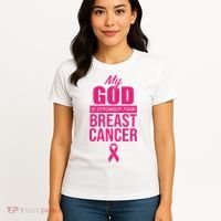 My God Is Stronger Than Breast Cancer Women's T-Shirt thumb 4