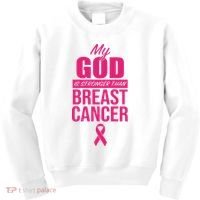 My God Is Stronger Than Breast Cancer Kids Sweatshirt thumb 0
