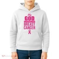 My God Is Stronger Than Breast Cancer Kids Hoodie thumb 4