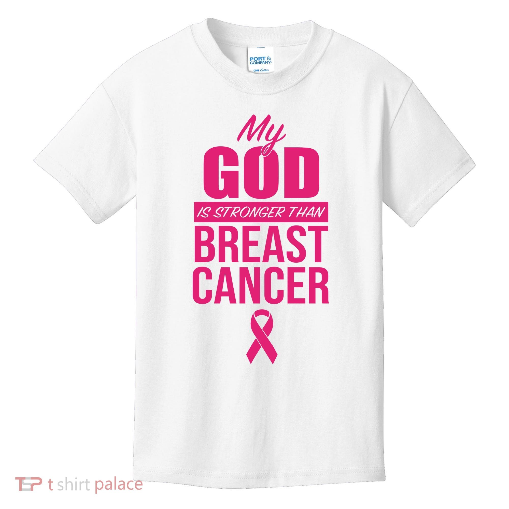 My God Is Stronger Than Breast Cancer Kids T-Shirt