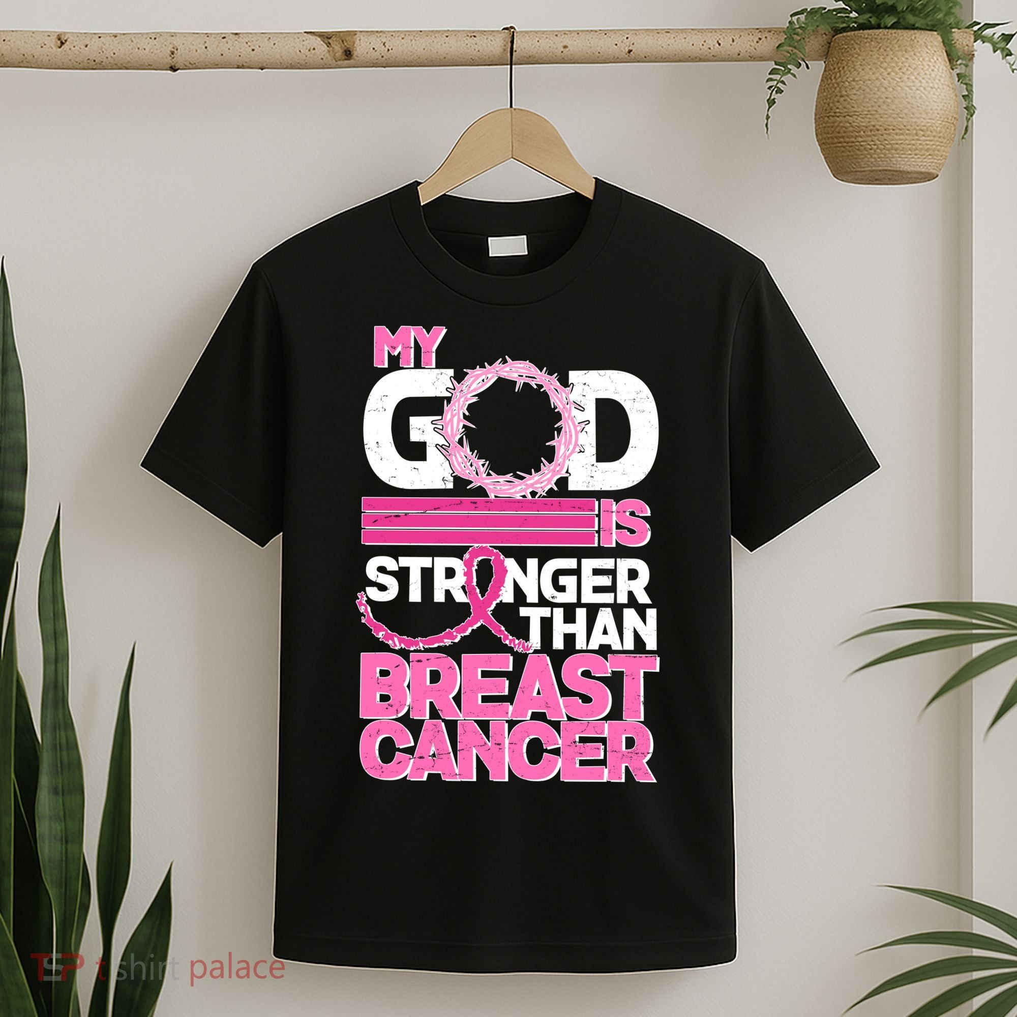 My God Is Stronger Than Breast Cancer Awareness T-Shirt