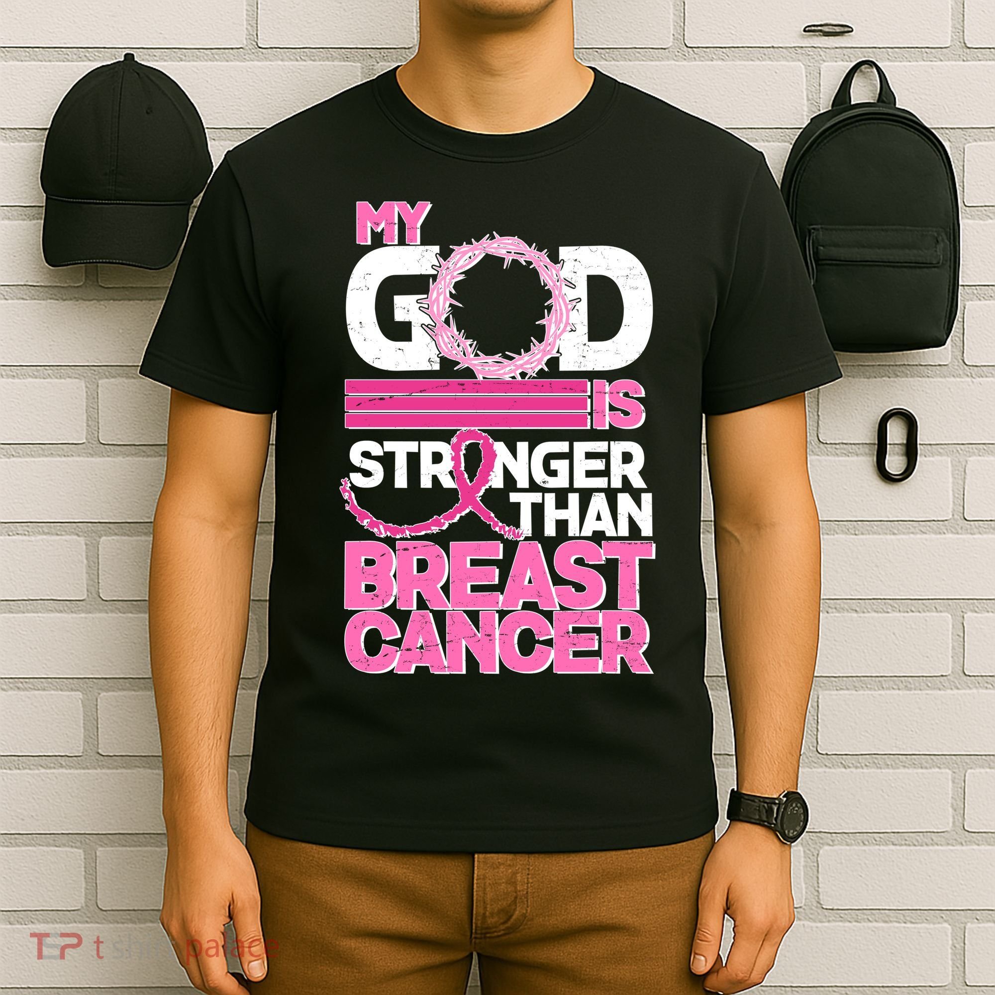 My God Is Stronger Than Breast Cancer Awareness T-Shirt