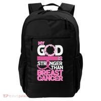 My God Is Stronger Than Breast Cancer Awareness Backpack thumb 0