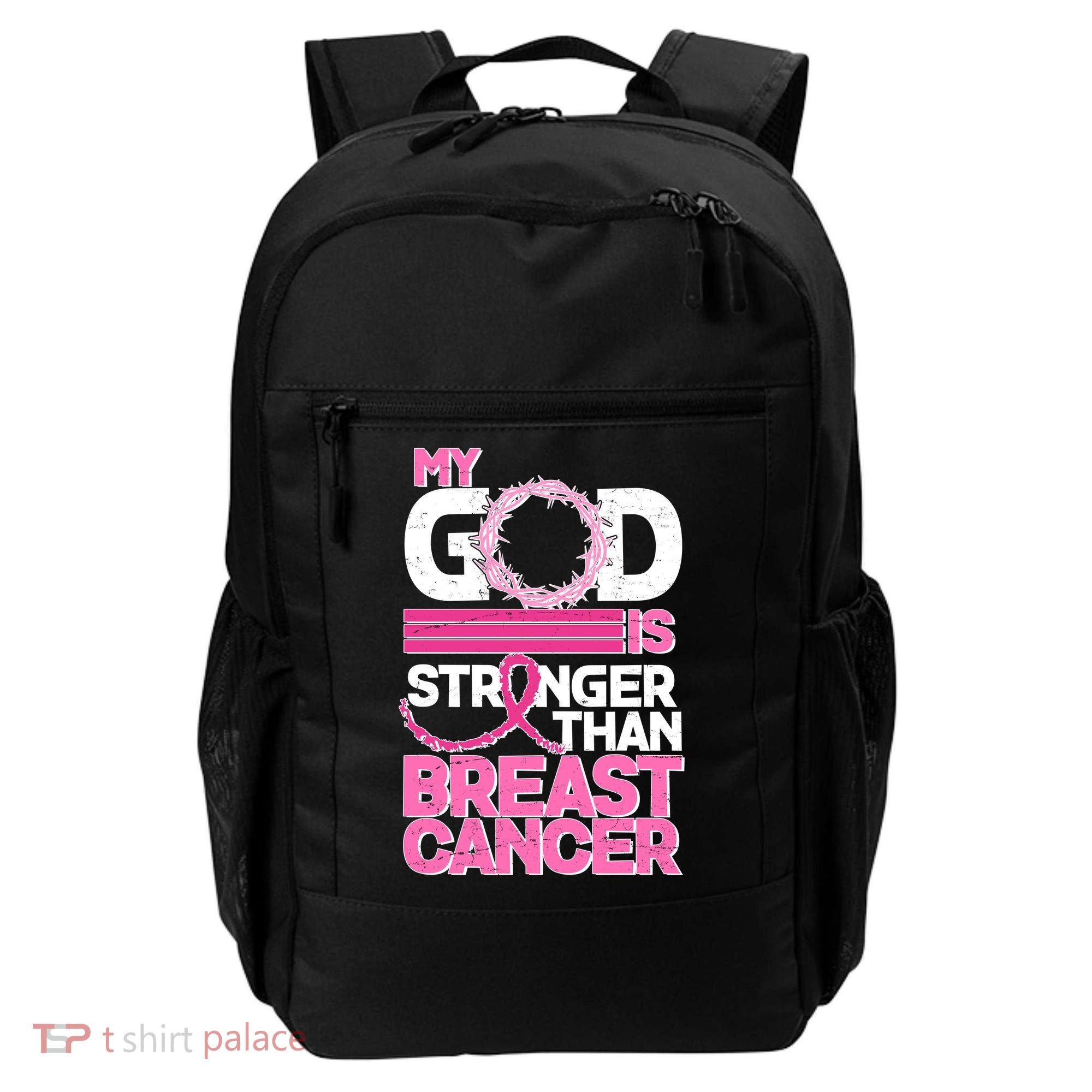 My God Is Stronger Than Breast Cancer Awareness Backpack