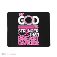 My God Is Stronger Than Breast Cancer Awareness Mousepad thumb 0