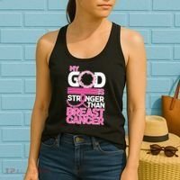 My God Is Stronger Than Breast Cancer Awareness Women's Tank Top thumb 2
