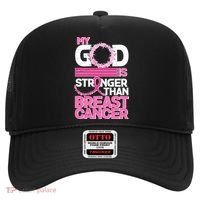 My God Is Stronger Than Breast Cancer Awareness Hat thumb 0