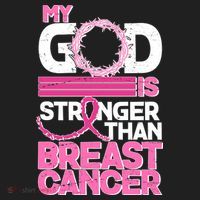 My God Is Stronger Than Breast Cancer Awareness Hat thumb 2
