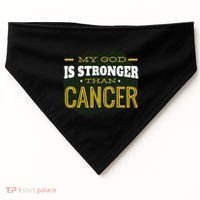 My God Is Stronger Than Cancer USA-Made Doggie Bandana thumb 0