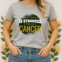 My God Is Stronger Than Cancer Women's T-Shirt thumb 2