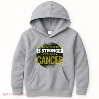 My God Is Stronger Than Cancer Kids Hoodie thumb 0