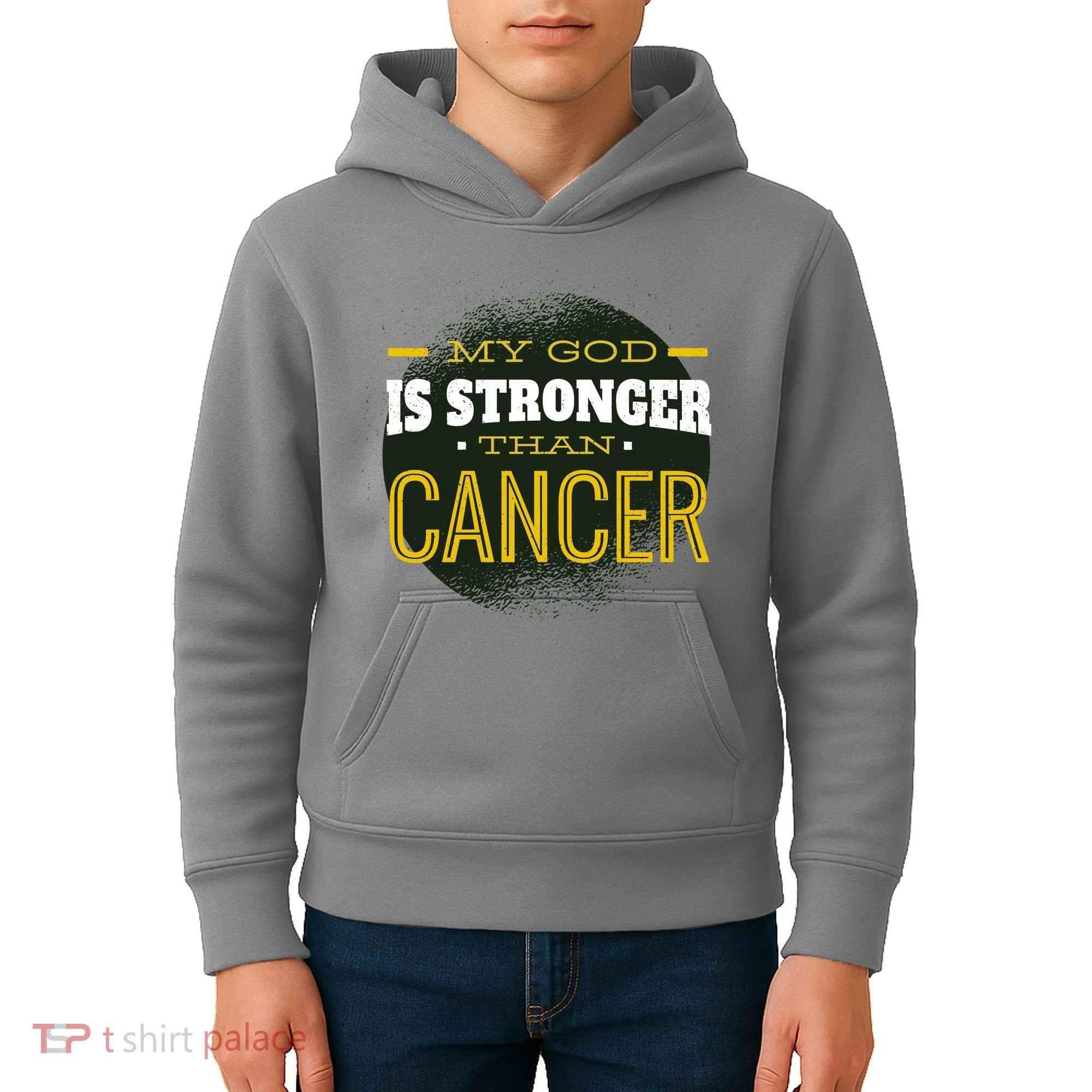 My God Is Stronger Than Cancer Kids Hoodie