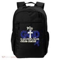 My God Is Stronger Than Colon Cancer Backpack thumb 0