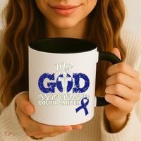My God Is Stronger Than Colon Cancer Coffee Mug thumb 3