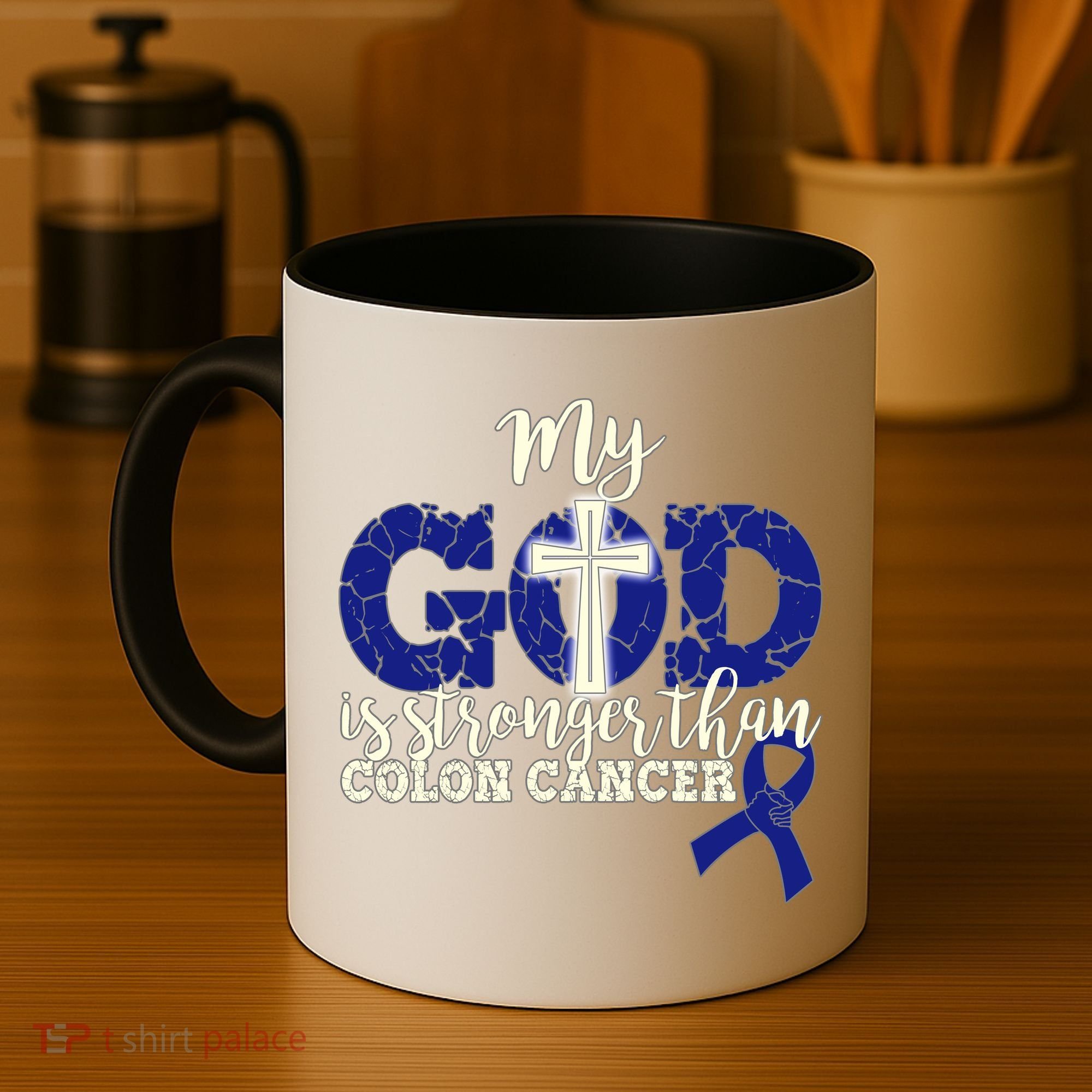 My God Is Stronger Than Colon Cancer Coffee Mug