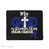 My God Is Stronger Than Colon Cancer Mousepad thumb 0
