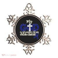 My God Is Stronger Than Colon Cancer Ornament thumb 0