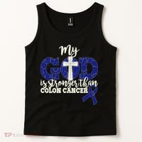 My God Is Stronger Than Colon Cancer Tank Top thumb 2