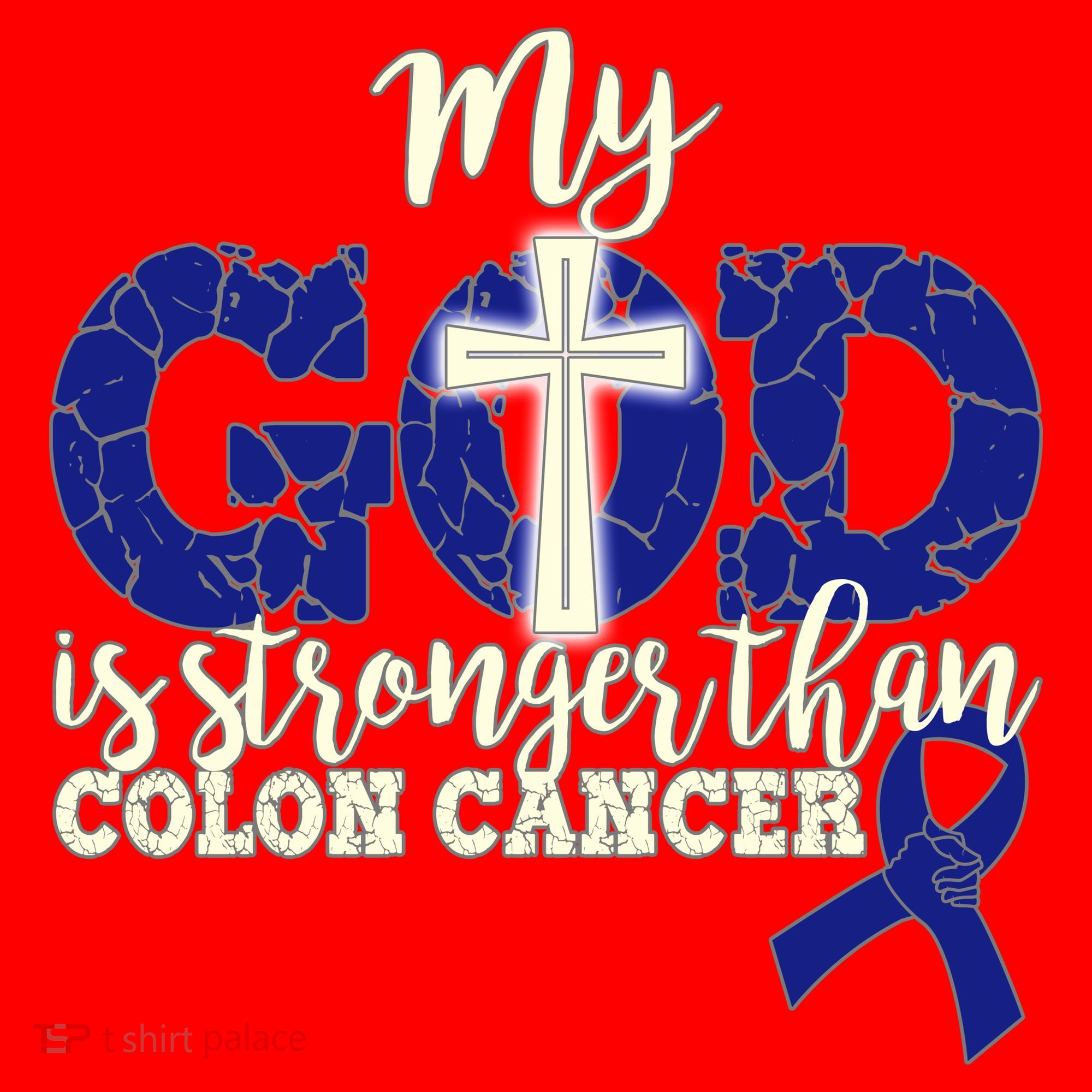 My God Is Stronger Than Colon Cancer Santa Hat